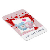 愛されるキスをする熊の水玉模様 マグネット (右側)