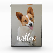 愛されるキャプションアパーソナライズされたクリル写真ブロック フォトブロック (正面)