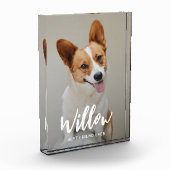 愛されるキャプションアパーソナライズされたクリル写真ブロック フォトブロック (左)