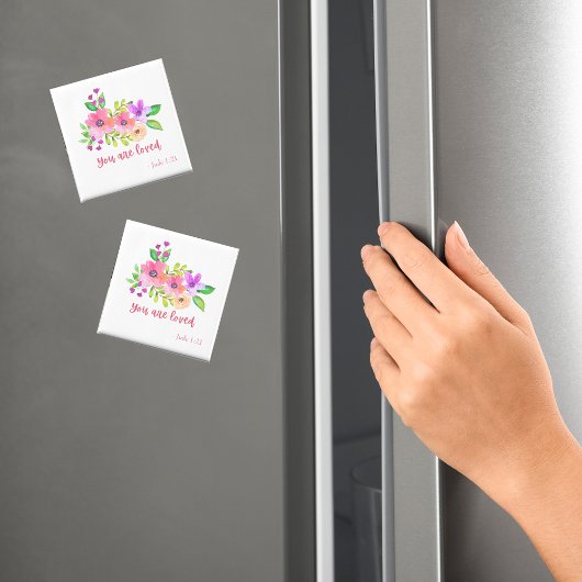 愛されるキリスト教の引用文ジュード1:21フローラ マグネット