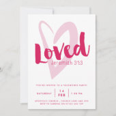 愛されるクリスチャンバレンタインデーパーティの招待状 招待状 (正面)