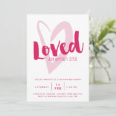 愛されるクリスチャンバレンタインデーパーティの招待状 招待状 (スタンド正面)