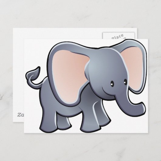 愛されるゾウの子ども漫画のキャラクター ポストカード (正面/裏面)
