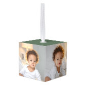 愛されるディーリーフォトキープサセセラミックオーナメント キューブオーナメント (裏面アングル)