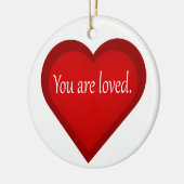 愛されるハート肯定オーナメント セラミックオーナメント (左)
