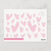 愛されるピンクの勇気付けられる葉書 ポストカード (裏面)