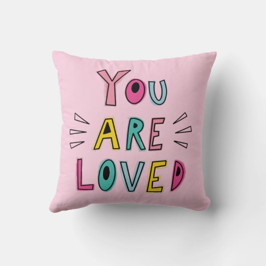 愛されるピンクやる気を起こさせる引用文 クッション (裏面)