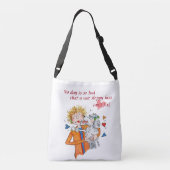 愛されるプードルは赤で私たちの女性をなめる クロスボディバッグ (裏面)