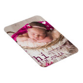 愛される写真の誕生の発表ミニマリスト マグネット (右側)