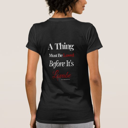 愛される前に物を愛せよ 名言 Tシャツ (裏面)