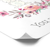 愛される可愛い白うさぎ ポスター (角)