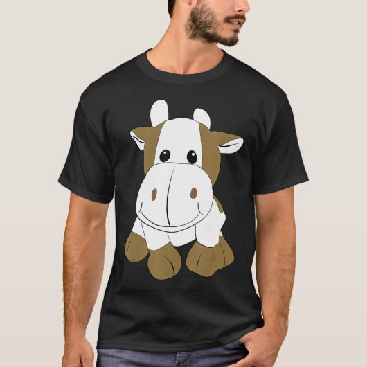 愛される子牛 かわいい仔牛 Tシャツ (正面)