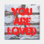 愛される文字で壁に落書き マグネット (正面)