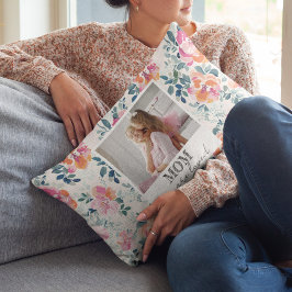 愛される水彩フローラ母の日 ランバークッション