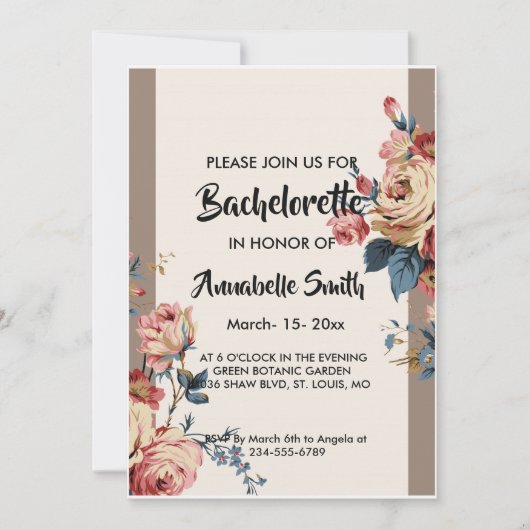 愛される独身者 招待状 (正面)