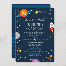 愛される男の子養子縁組の赤ちゃんシャワー 招待状