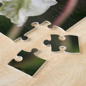 愛される白いバラの抽象芸術 感動的 ジグソーパズル (側面)