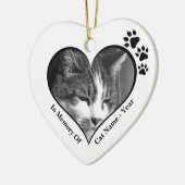 愛される白黒猫の思い出 セラミックオーナメント (左)