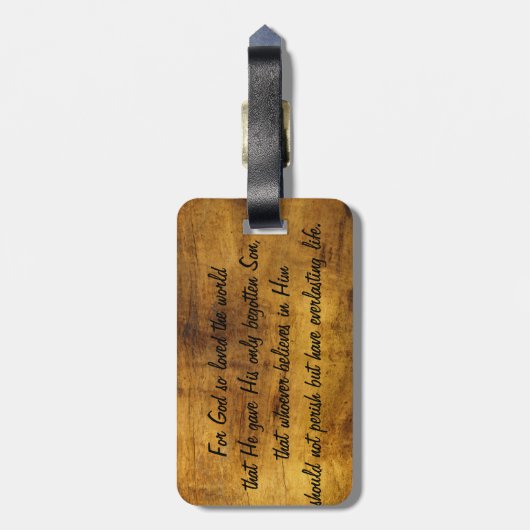 愛される神のためそう世界の…ジョンの3:16 ラゲッジタグ (裏面縦)