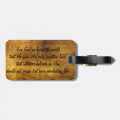 愛される神のためそう世界の…ジョンの3:16 ラゲッジタグ (裏面横)