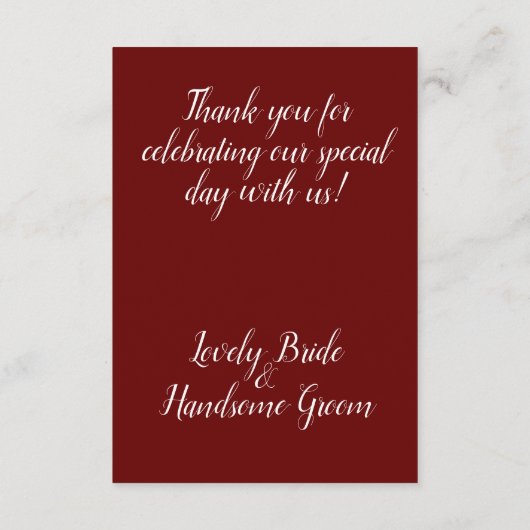 愛される花のディテール カード (裏面)