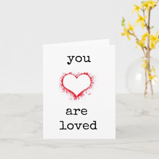 愛される赤いハート勇気付けられるカード カード (黄色い花)