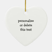 愛される黒いプードル犬、オプションのパーソナライズ セラミックオーナメント (裏面)