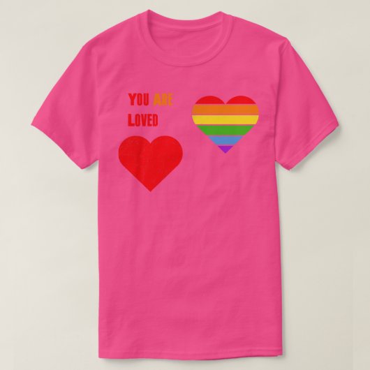 愛されるTシャツLGBTプライドLGBTQサポーターPr Tシャツ (デザイン正面)