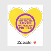 愛されるYou matter (Intersex flagハート) シール (シート)