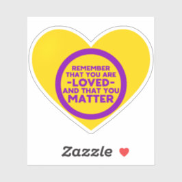 愛されるYou matter (Intersex flagハート) シール