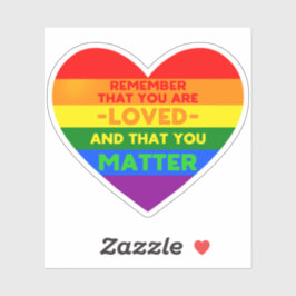 愛されるYou matter (LGBTフラグハート) シール