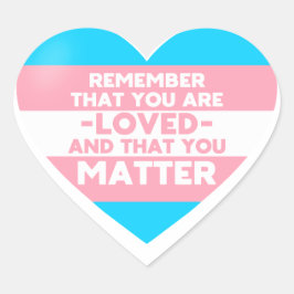 愛されるYou matter (Trans flagハート) ハートシール