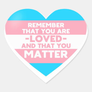 愛されるYou matter (Trans flagハート) ハートシール