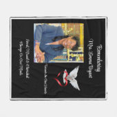 愛され恋しく思た記念碑 フリースブランケット (正面(横))