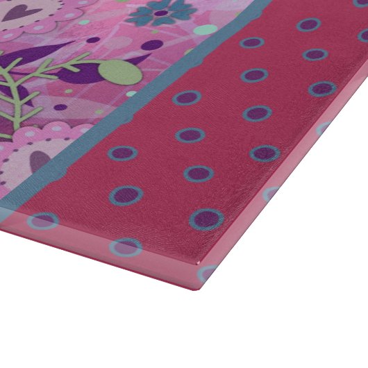 愛され感動的る引用文フローラ紫 カッティングボード (角)