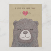 愛しいはがきカワイイベアラブハートはがき ポストカード (正面)