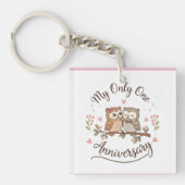 愛しいひとへ「My Only One」記念日ピンクTシャツ キーホルダー (正面)