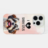 愛しいシーズー+子犬 iPhoneケース (裏面横)