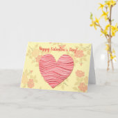 愛しいバレンタインの想いと愛 カード (黄色い花)