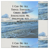 愛しいピリピ4:13聖書の詩 ファブリック (クローズアップ)