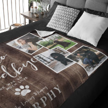 愛しいペットの思い出の写真入りRustic Paw Printsペットメモリアル
