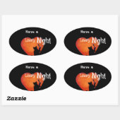 愛しい夜のウィッシュがメダン魔女を殺す！ 楕円形シール (シート)