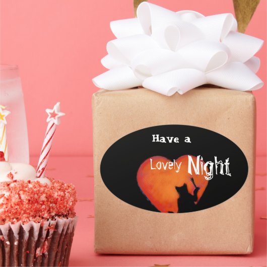 愛しい夜のウィッシュがメダン魔女を殺す！ 楕円形シール (パーティー)