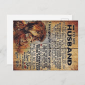 愛しい夫への手紙 | 彼への素敵なプレゼント 案内ポストカード (正面/裏面)