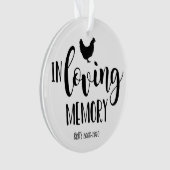 愛しい思い出の写真ペット記念チキン オーナメント (正面)