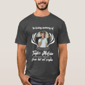 愛しい思い出 ダークフラワーハートメモリアル Tシャツ (正面)