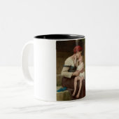 愛しい母と愛らしい子ども(ペロー) ツートーンマグカップ (正面左)