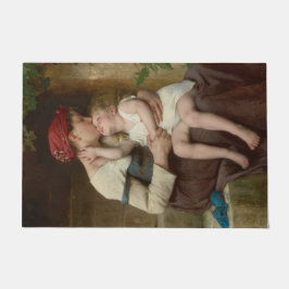 愛しい母と愛らしい子ども（ペロー） ドアマット