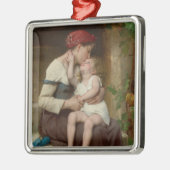 愛しい母と愛らしい子ども(ペロー) メタルオーナメント (左)