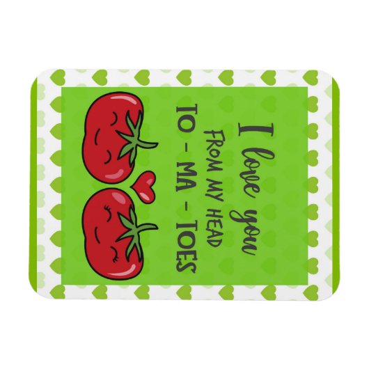 愛しおもしろいている可愛い漫画のトマト マグネット (横)